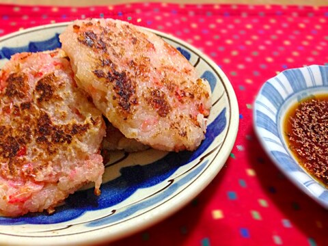 おつまみに☆レンコンと桜エビのモチモチ焼き